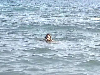 Teen on vacation with her boyfriend