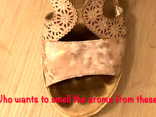 Stinky Shoe Foot Fetish with Mature British Granny in LBD & Heels - Big Natural Tits Amateur Homemade