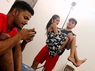 Two Brother Have Sex with Stepsister Threesom Video