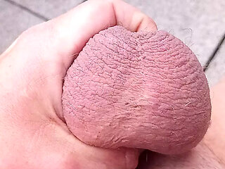 Cumshot on the balcony