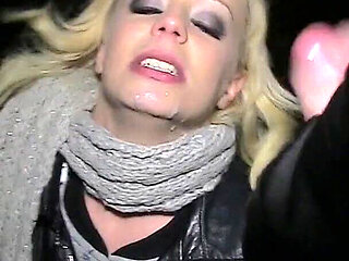 Blonde Welsh Skank Heads Out on a Freezing Cold Night to Become a Dogging Slut and Warm up Stranger's Cocks