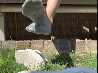 Right where you belong - on the soles of my feet.