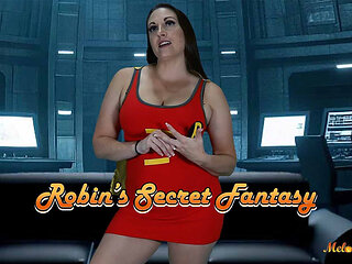 Robins Secret Fantasy Superheroine Masturbation in the Batcave MILF Edition