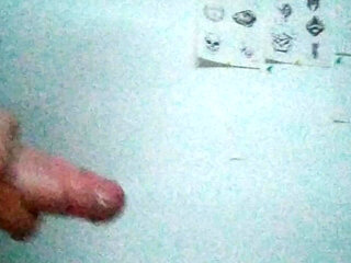 Standing and kneeling, jerking off