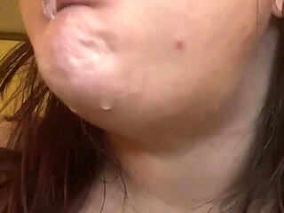 Goddess Chugs and Gulps a Large Green Tea