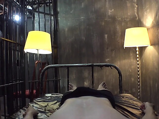 Asian Granny plays with and devours young man's erection in a relentless