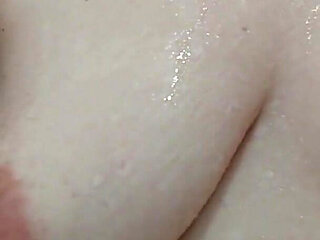 Wet Milky Tits with Hairs on Areolas