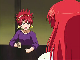 Hentai dude has threesome with hot redheads
