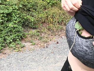 Punishment Walk - Stuffing Her Bra and Panties in the Woods