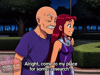 Starfire and the Old Man do something  (AI Perverted Video)