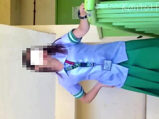 Pinay Senior Student Na Super Ganda Na Walker Masikip Pa Grabe sa Sa