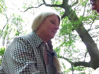 Busty Granny Fucked with Condom and Cum in Mouth From Huge Amateur Cock