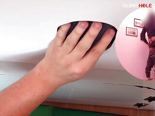 Straight Cock at the Gloryhole - Tongued Until He Cums