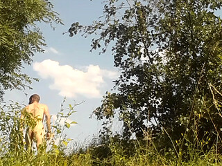 Outdoor nudist boy