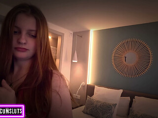 Student Fucks Her Mature Stepfather! From the Car to Private Room.