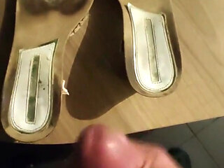 Cum in fingerprints shoes