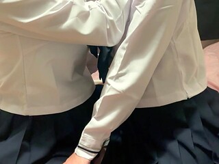 Japanese schoolgirl gets pounded in lesbian hentai