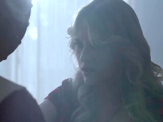 Mustachioed Cowboy Woody Pounds Submissive Blonde Farmer Girl Doggy Style
