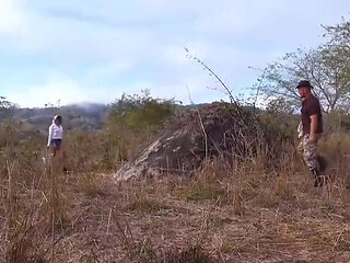 Mexican Woman Is Nibbled by Bodo Outdoors