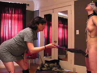 Pregnant mistress destroys her little bitch