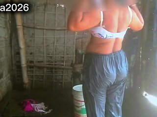 Stepsister, can I take a shower with you? There is no water in my bathroom.