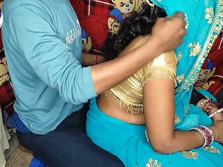 Desi Village New Marriage House Wife's Mouth Is Vigorously Sucking Cock and Her Breasts Are Being Massaged by Her Lips Part 1