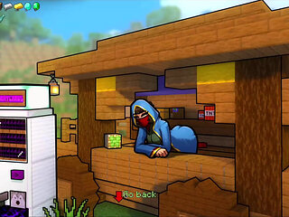 Alex Sucks Steve Through a Gloryhole! Sloppy Blowjob Hornycraft Minecraft Parody