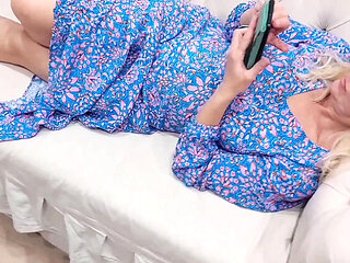 Blonde German MILF Selena701 Naked on Sofa Fetish Sex