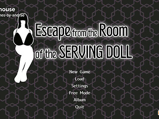 Anime girls solve puzzles in 3D room of serving dolls