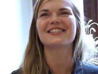 Sexy ash-blonde fledgling loves fingering her cunt and