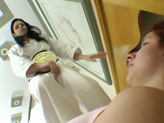 Karate Lezdom Top Feets Girls and Real Hard Domination