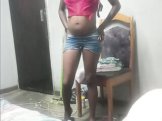 Sexy black whore sucks white cock