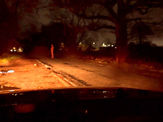 Nowhere to hide . Walk naked from car