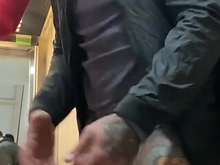 Blowjob in the Elevator of Blonde and Mature Neighbor