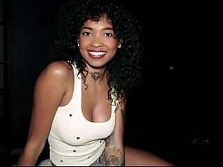 Busty Ebony Latina gives a dirty 1-on-1