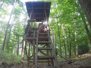 A naked hike in the great outdoors with some horny fun.