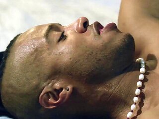 Black men with big trying out something new today