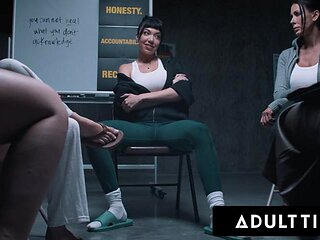 ADULT TIME - PAWG Sex Addict Anna Claire Clouds Taunts Cop During Interegation Into HARD ROUGH SEX!: Porn