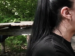 [4k Remastered] Wife's Secret Forest Blowjob While Husband Stays Home
