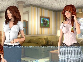 Offcuts Amy in an animated hentai visual novel adventure