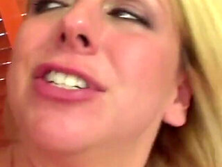 Gorgeous blonde gets banged
