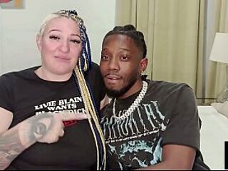 Young Black man's first BBC shoot with a hotwife