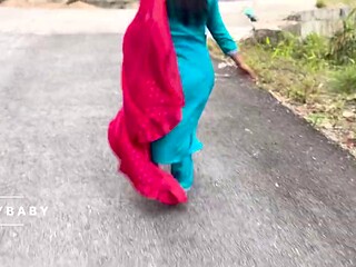 Lustybaby605s Big-Tits Cumshot in Jungle New Year Fuck