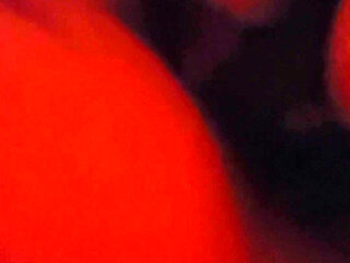 POV BBW taking BBC under the red lights