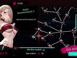 Busty blonde witch gives a 3D blowjob in an animated game