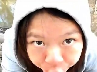 Asian Amateur Couple's Blowjob and Cum Swallowing Extravagan