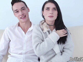 Petite Wife Nicole Black Loves Riding Dick Next to Her Cuck