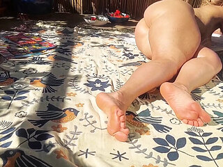 German MILF Selena701 Nude Outdoor Sex with Cumshot