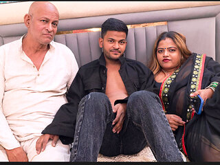 Old man hard thresome sex with dwsi bhabhi and girl..