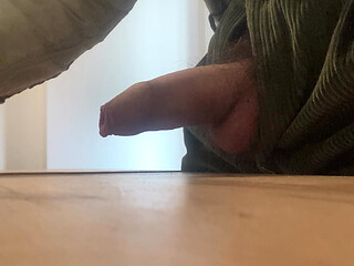Wank and cum in corduroy pants: my creamy cock for your mouth